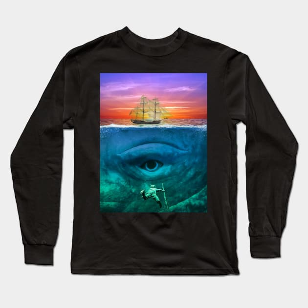 moby dick Long Sleeve T-Shirt by mojo53